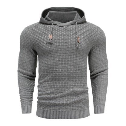 Heren Hoodie Slim Fit met Capuchon en Trekkoorden Grijs