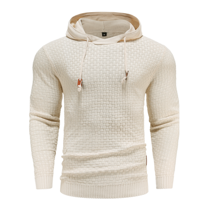 Heren Hoodie Slim Fit met Capuchon en Trekkoorden Beige