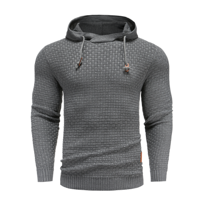 Heren Hoodie Slim Fit met Capuchon en Trekkoorden Donkergrijs