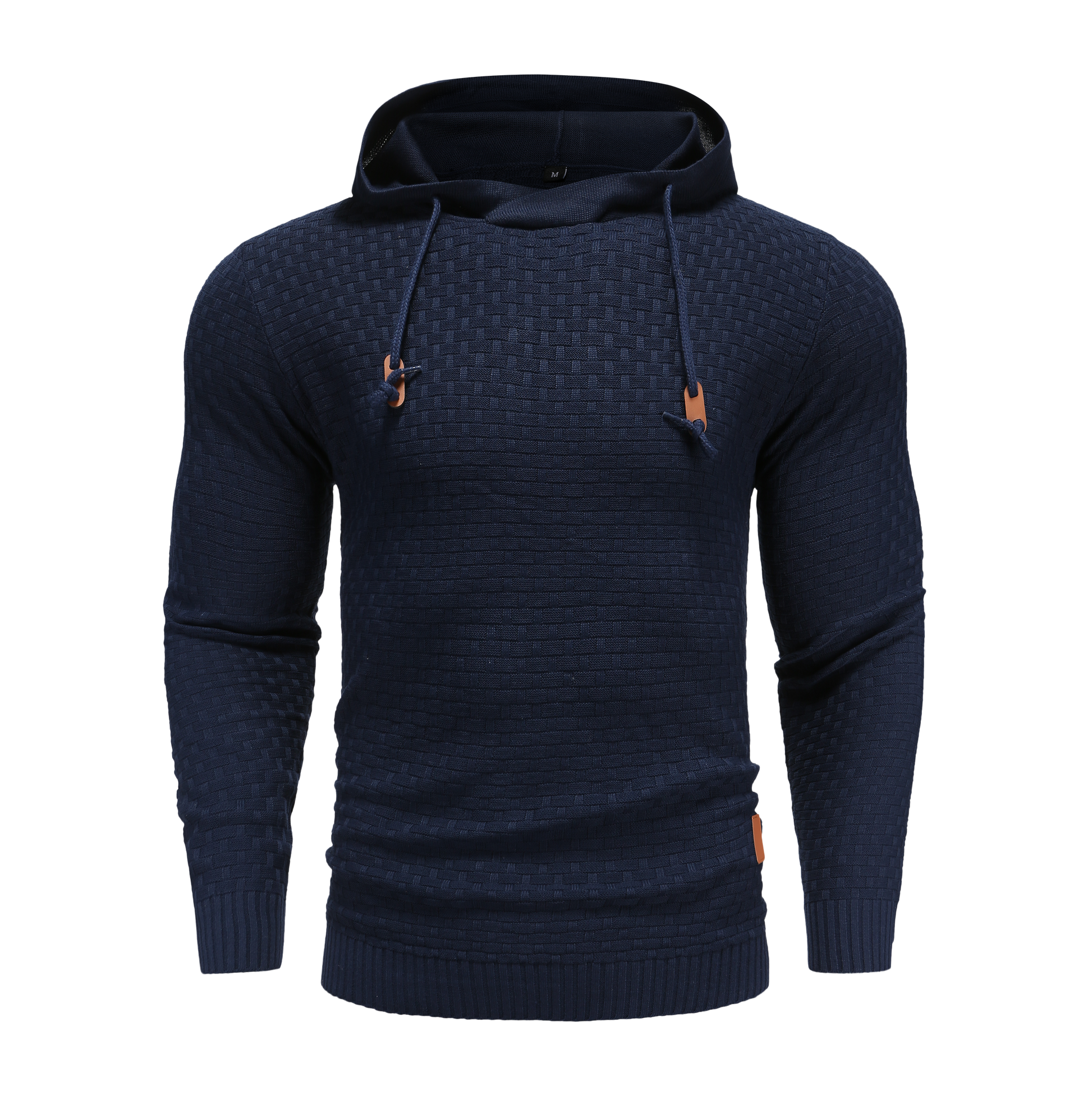 Heren Hoodie Slim Fit met Capuchon en Trekkoorden Blauw