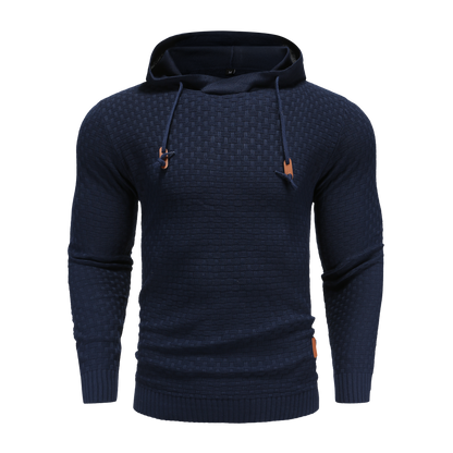 Heren Hoodie Slim Fit met Capuchon en Trekkoorden Blauw