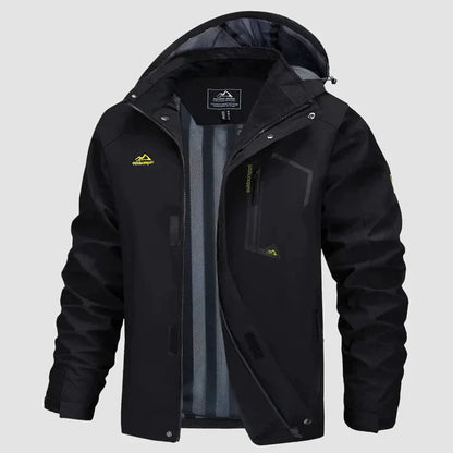 Heren Ski Jas met Capuchon Waterproof Zwart