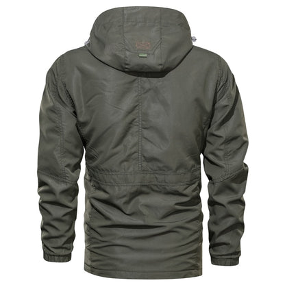 Heren Outdoor Jas met Capuchon en Multifunctionele Zakken