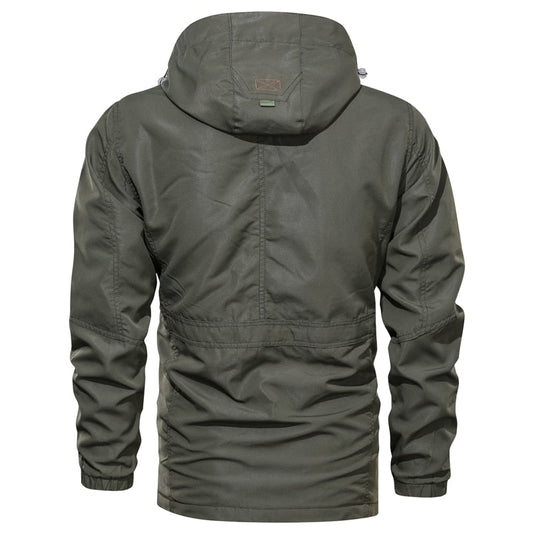 Heren Outdoor Jas met Capuchon en Multifunctionele Zakken