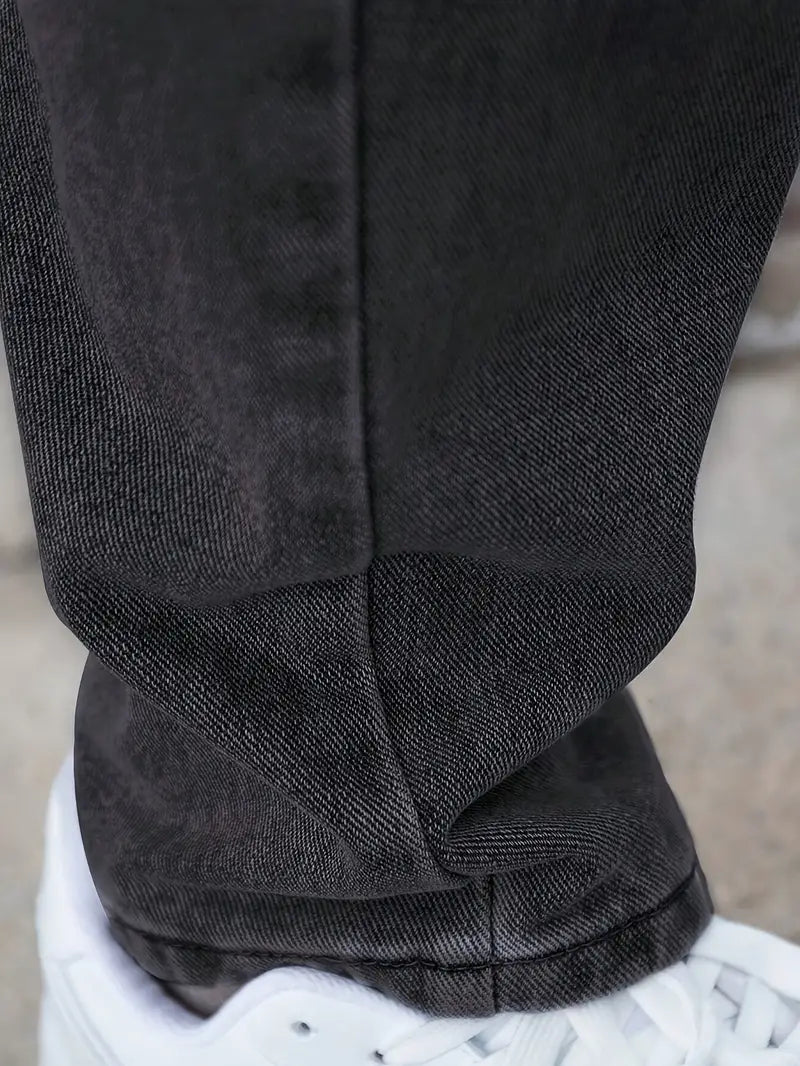 Heren Jeans met Rechte Pijpen en Lichte Wassing