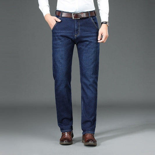 Heren Jeans met Rechte Pijpen en Gevoerde Binnenkant