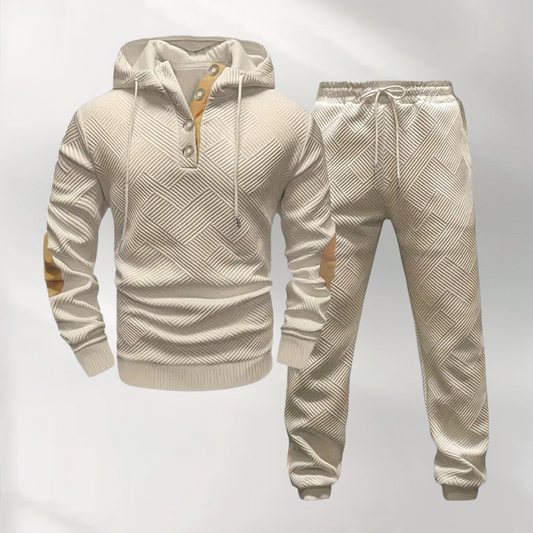 Heren Trainingspak met Hoodie en Joggingbroek Khaki