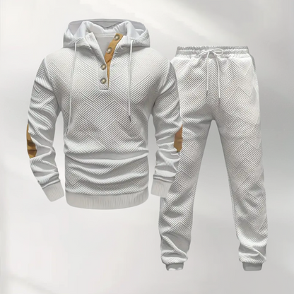 Heren Trainingspak met Hoodie en Joggingbroek Wit