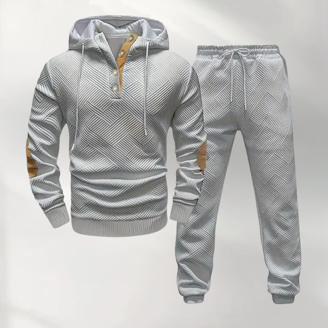 Heren Trainingspak met Hoodie en Joggingbroek Grijs