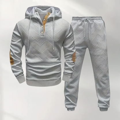 Heren Trainingspak met Hoodie en Joggingbroek Grijs