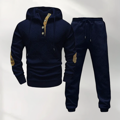 Heren Trainingspak met Hoodie en Joggingbroek Marineblauw