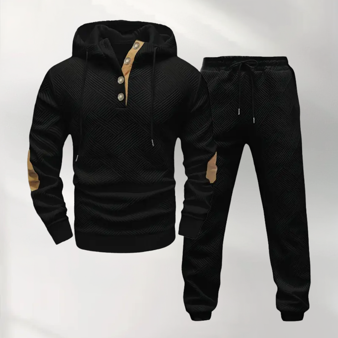 Heren Trainingspak met Hoodie en Joggingbroek Zwart