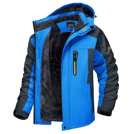 Heren Winterjas met Wind- en Waterdichte Bescherming Blauw