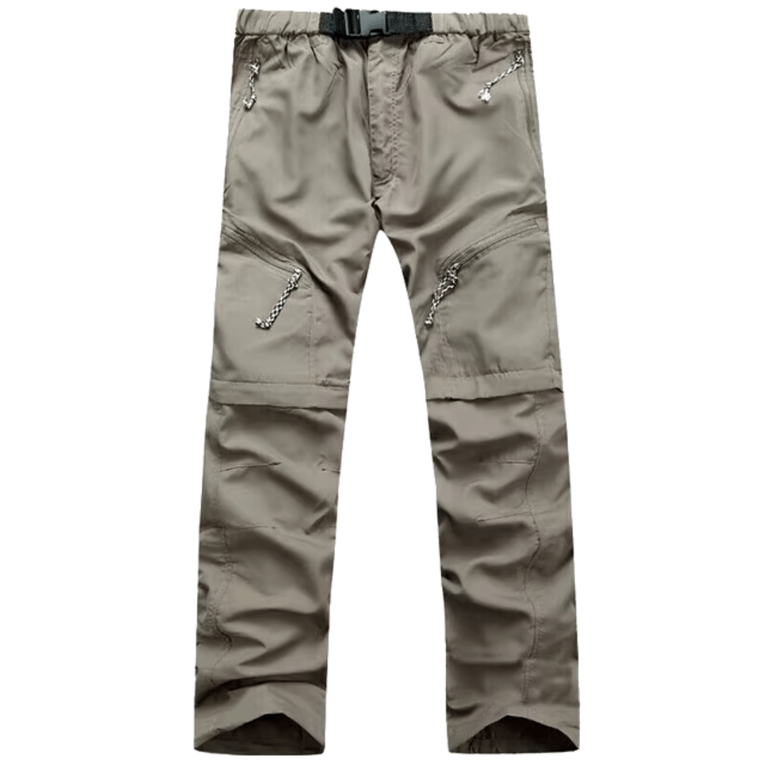 Heren Outdoorbroek met Afritsbare Benen en Rechte Pijpen Khaki