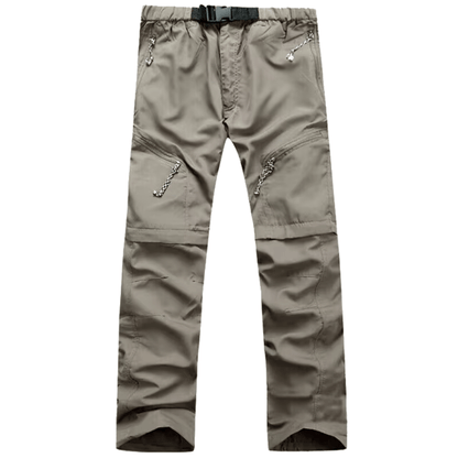 Heren Outdoorbroek met Afritsbare Benen en Rechte Pijpen Khaki