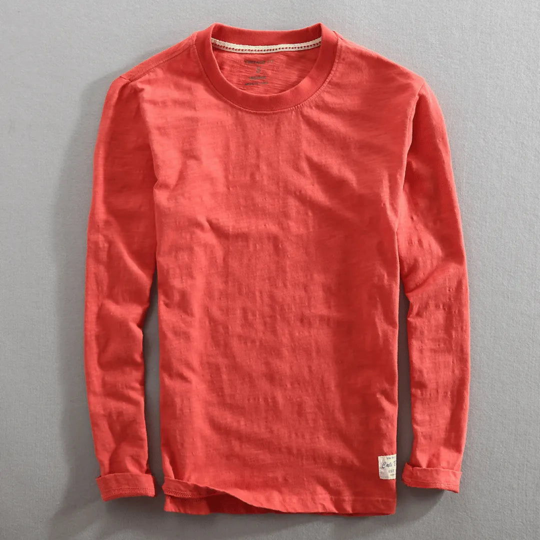 Heren Lange Mouwen Shirt Rood