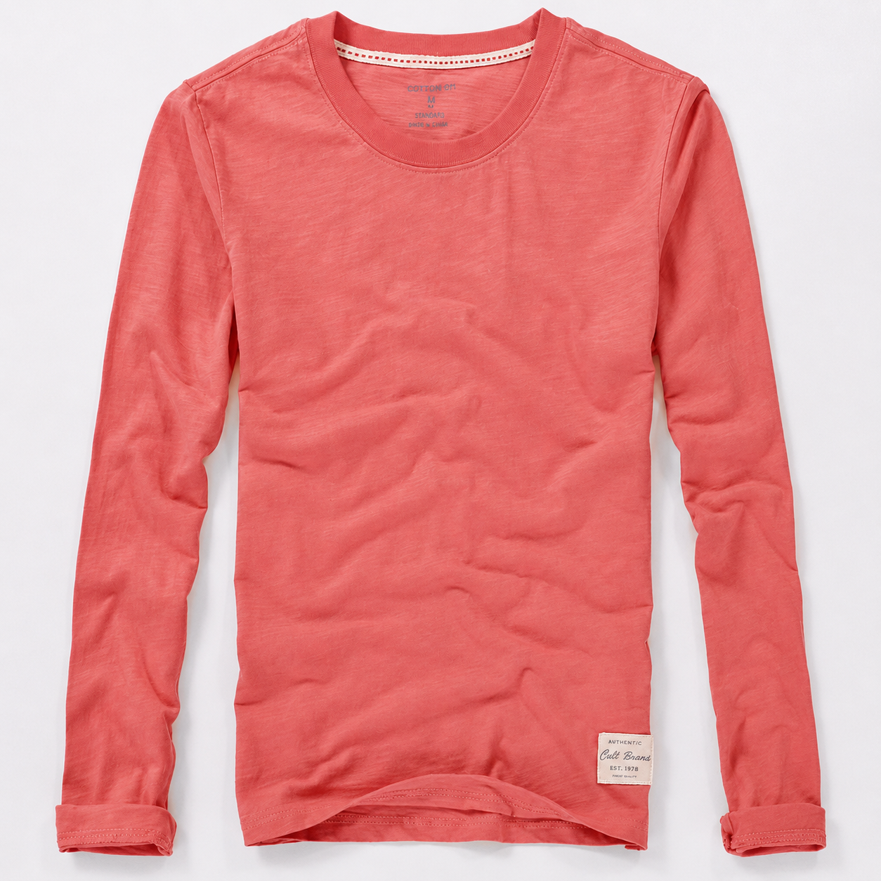 Heren Lange Mouwen Shirt Rood