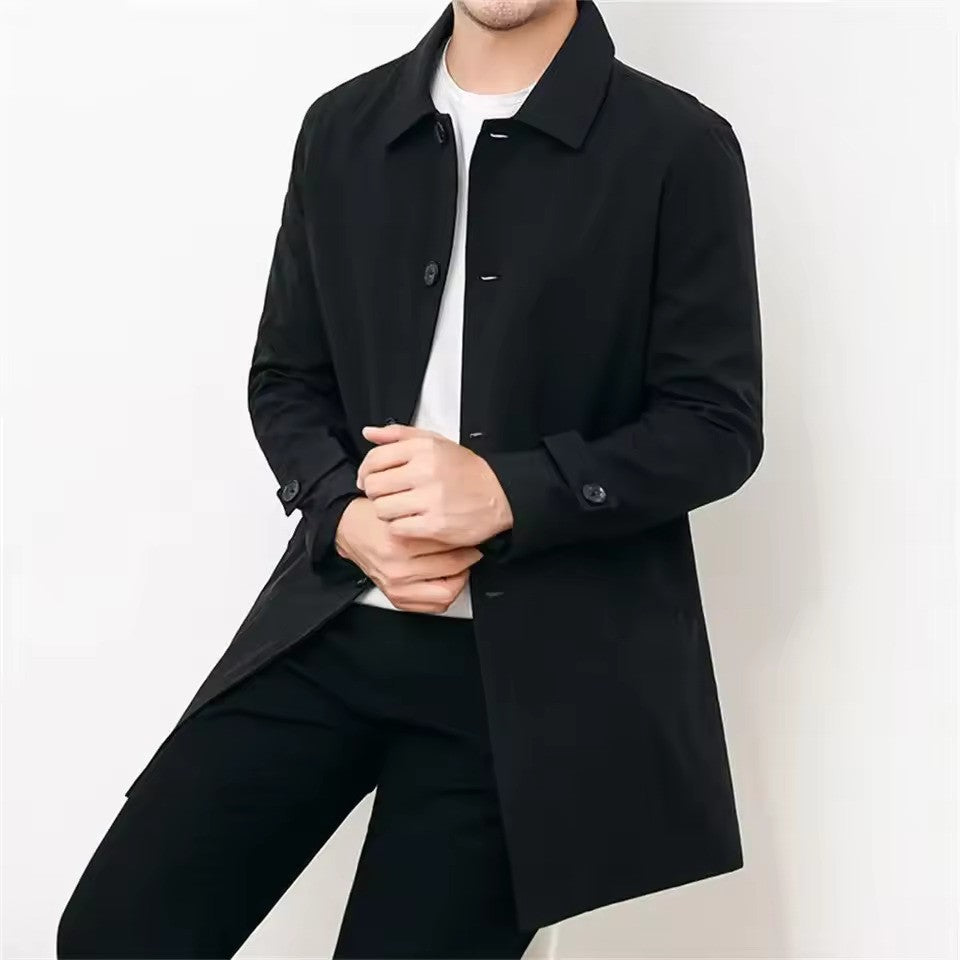 Heren Trenchcoat Overjas Klassiek Model