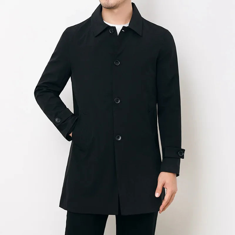Heren Trenchcoat Overjas Klassiek Model