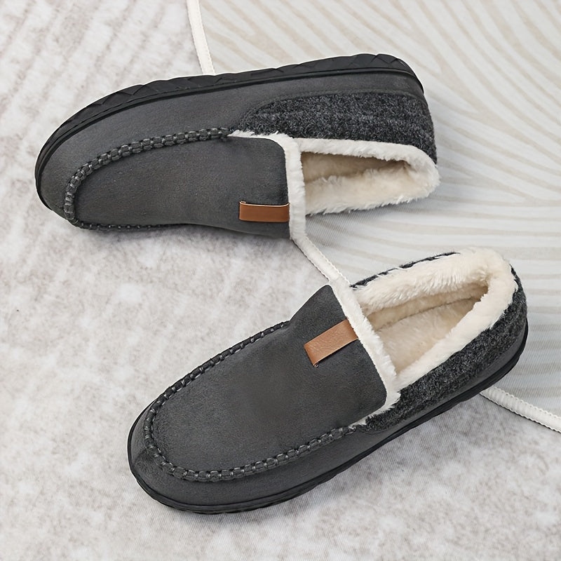 Heren Pantoffels Winter met Comfortabele Zool Grijs