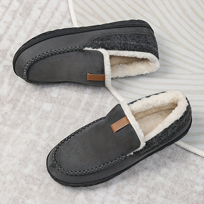 Heren Pantoffels Winter met Comfortabele Zool Grijs