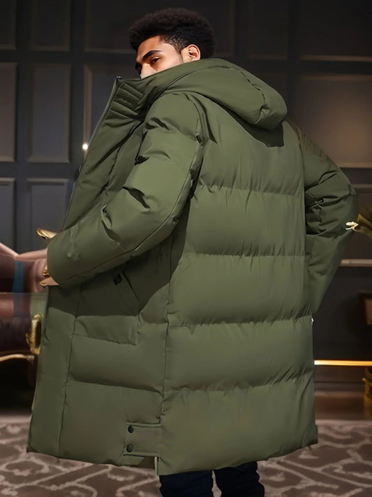 Heren Warme Lange Parka Pufferjas Winter
