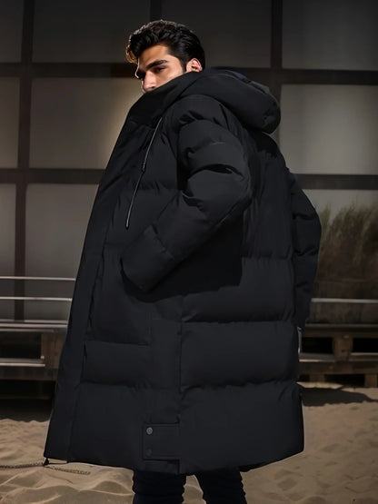 Heren Warme Lange Parka Pufferjas Winter