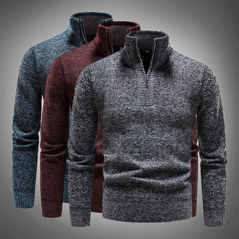 Heren Pullover met Halfhoge Kraag