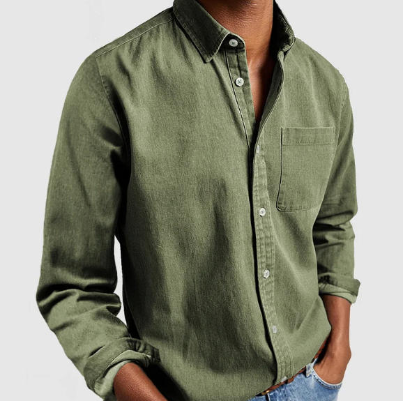 Heren Casual Overhemd Groen