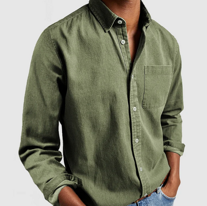 Heren Casual Overhemd Groen