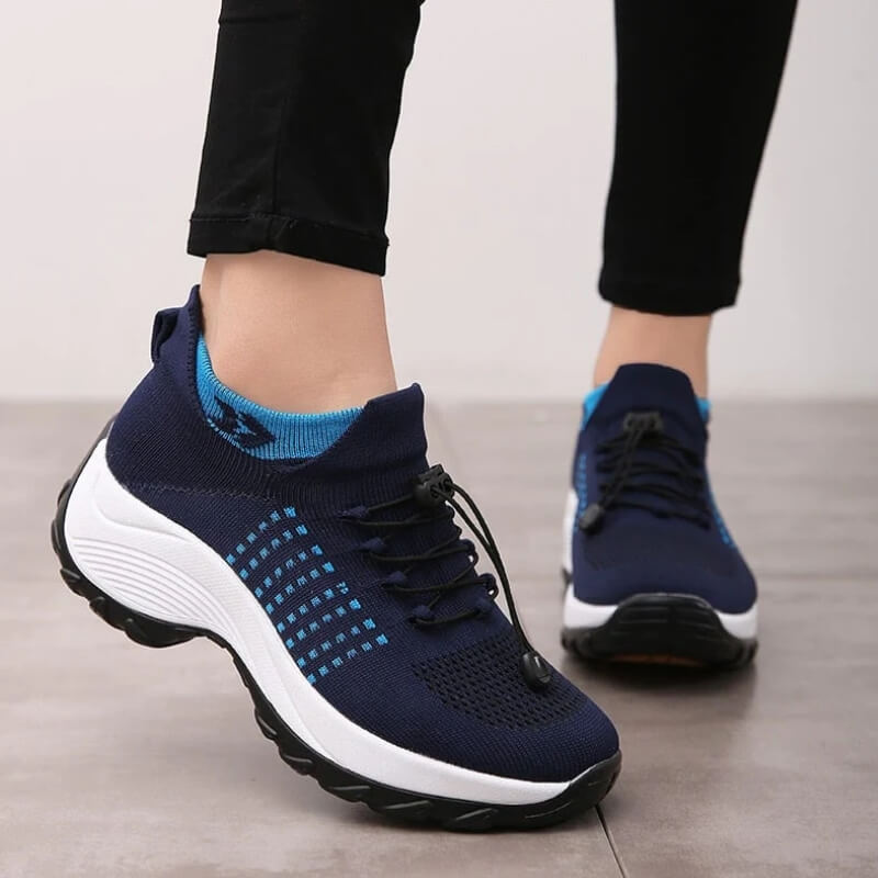 Dames Sneakers met Sok Ontwerp Schokabsorberende Zool