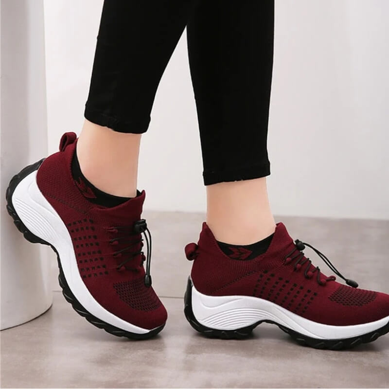 Dames Sneakers met Sok Ontwerp Schokabsorberende Zool