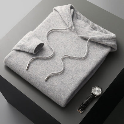 Heren Hoodie Zonder Buikzak Grijs