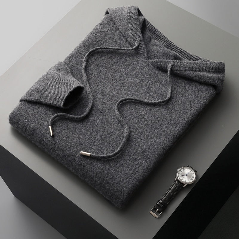 Heren Hoodie Zonder Buikzak Donkergrijs