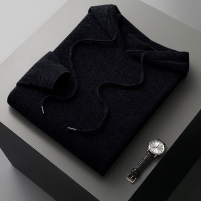 Heren Hoodie Zonder Buikzak Zwart