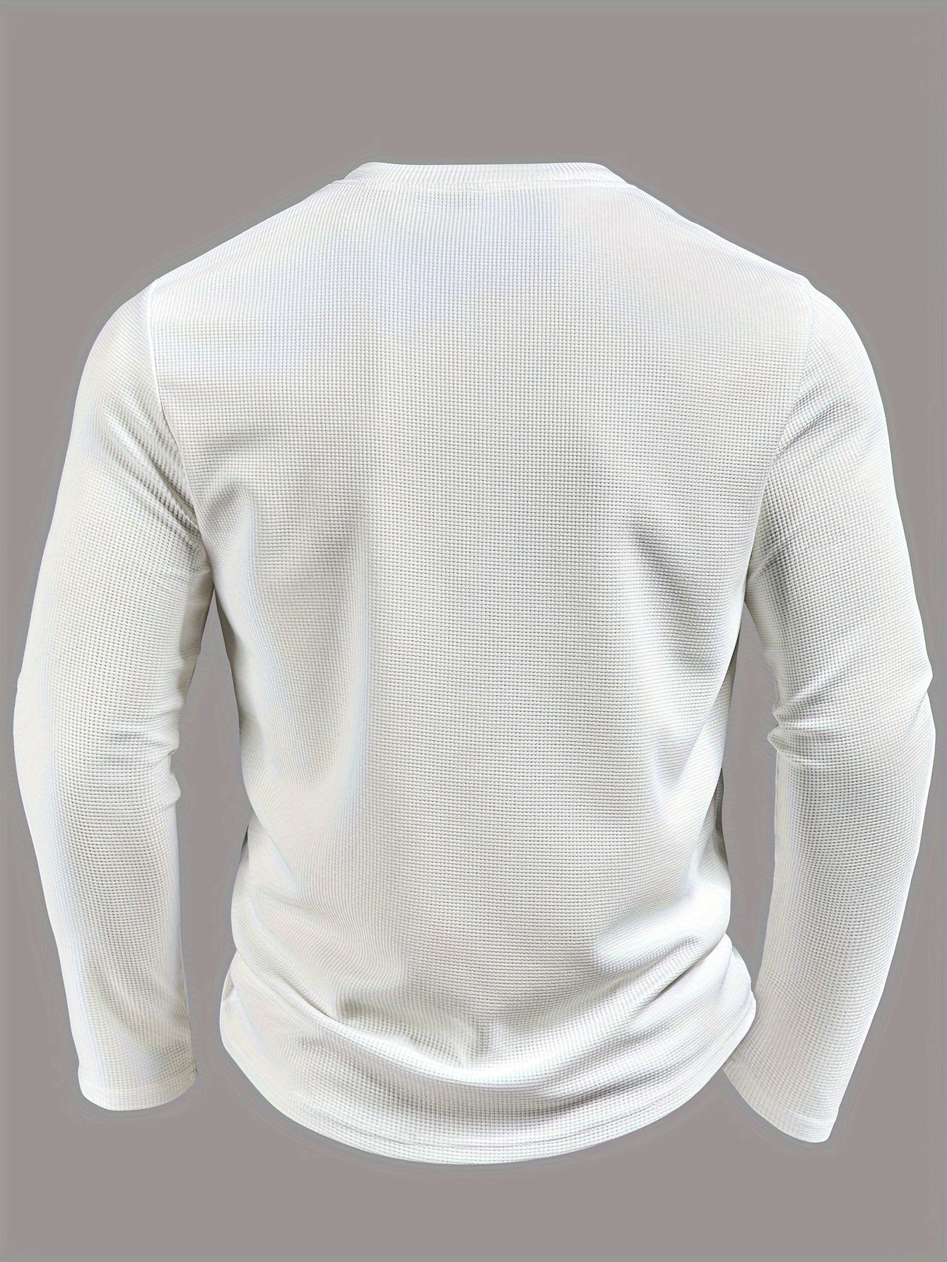 Heren Henley Shirt met Wafelstructuur en Patchwork Schouders