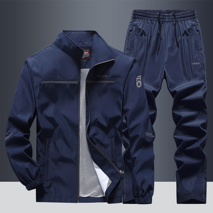 Heren Trainingspak Outdoor – Sportpak met Jas en Broek Marineblauw