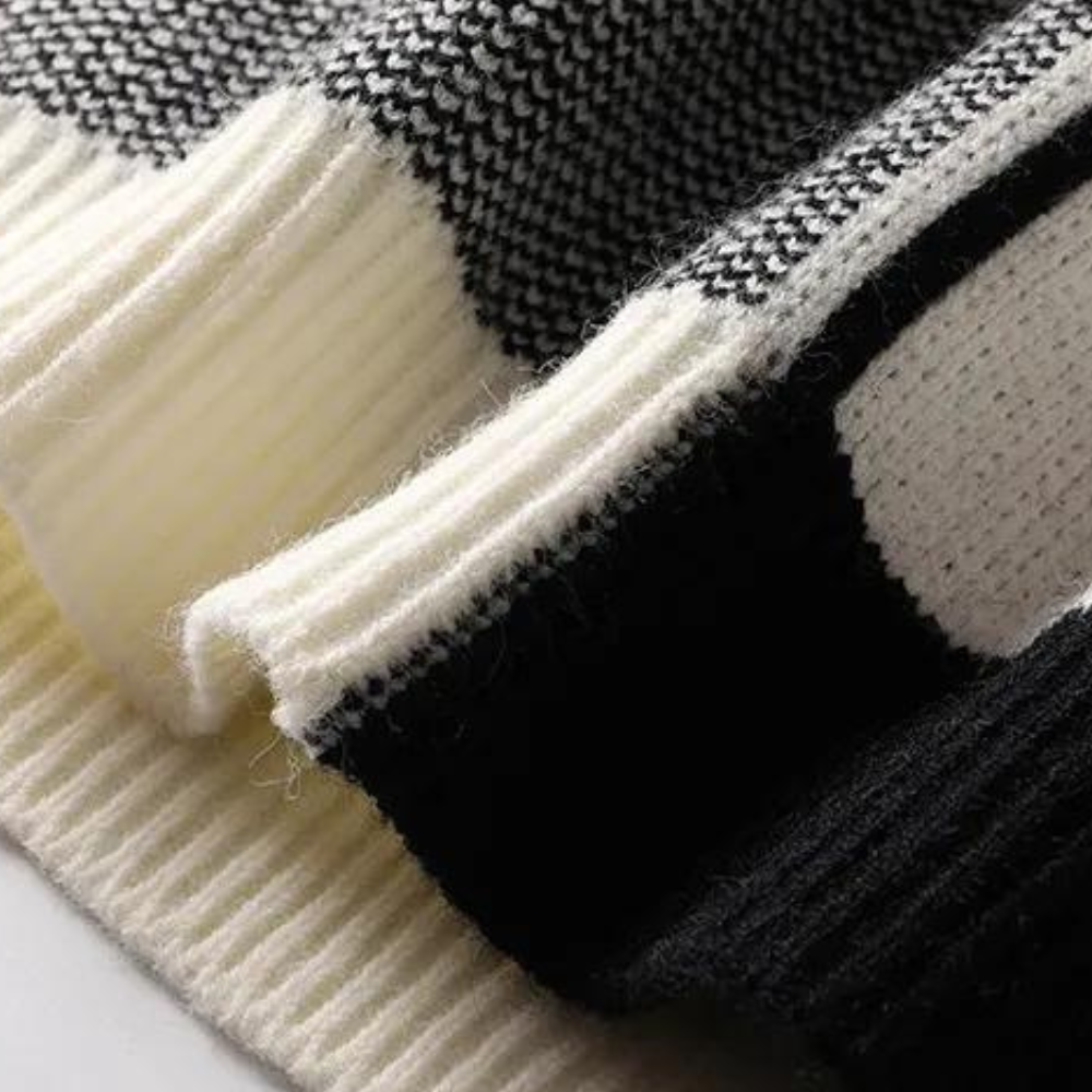 Heren Trui met Geometrisch Patroon, Ronde Hals en Lange Mouwen