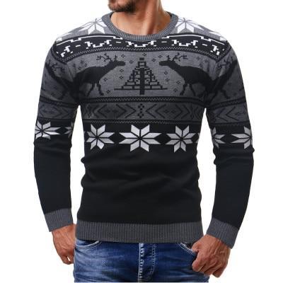 Heren Trui met Slim Fit en Ronde Hals voor Feestelijke Gelegenheden