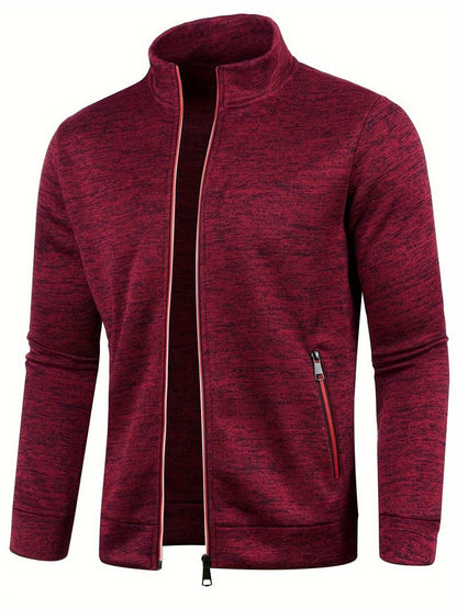 Heren Vest met Rits Bordeauxrood