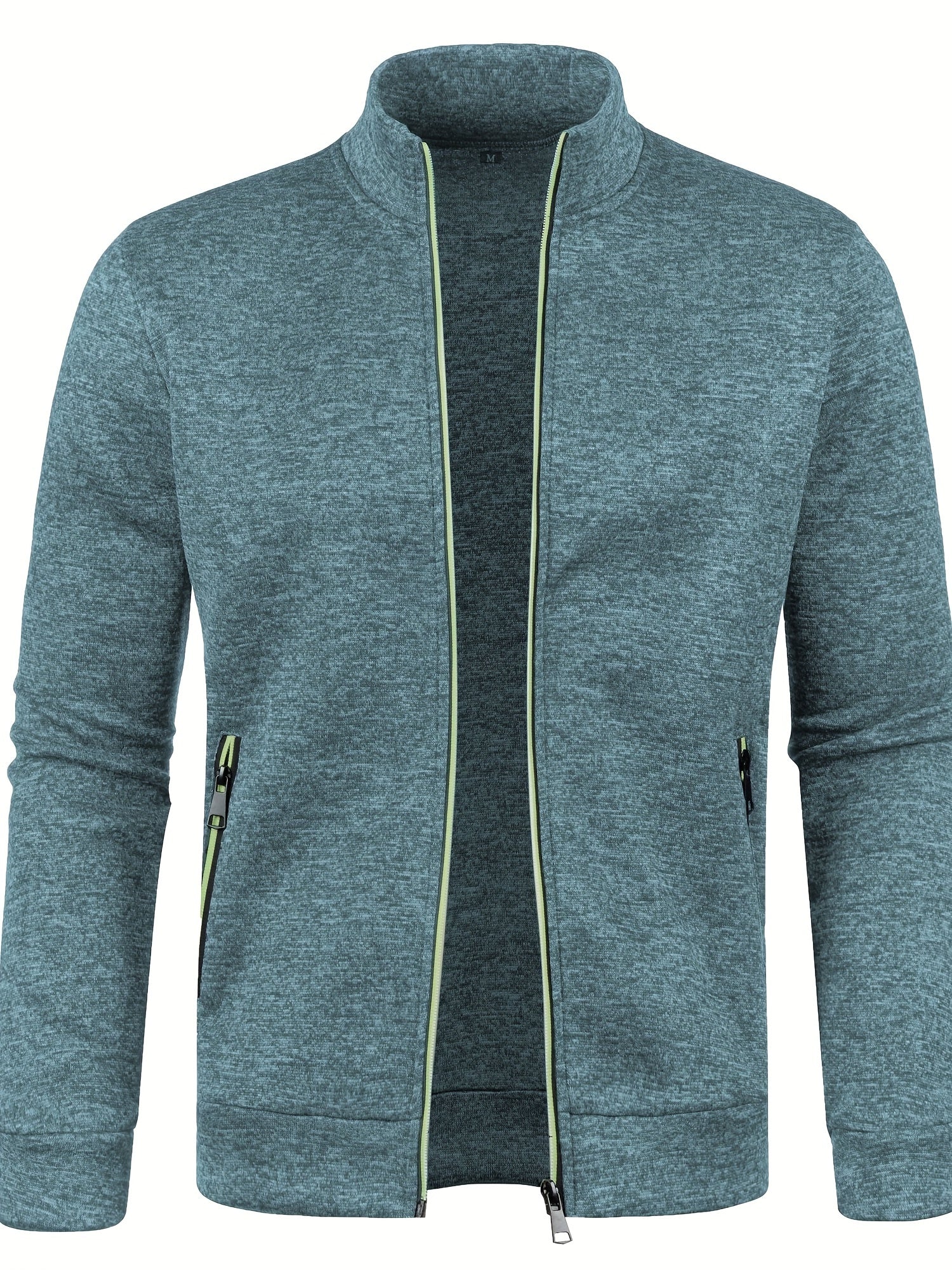 Heren Vest met Rits Turquoise