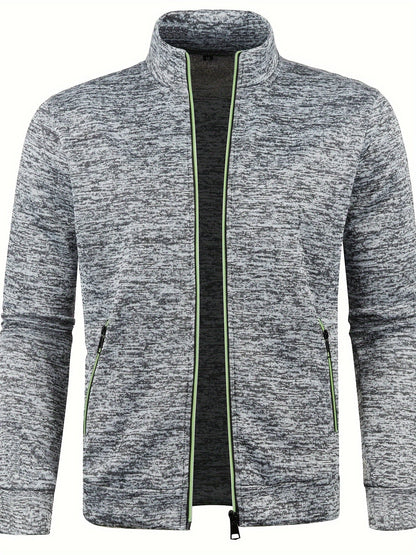 Heren Vest met Rits Grijs
