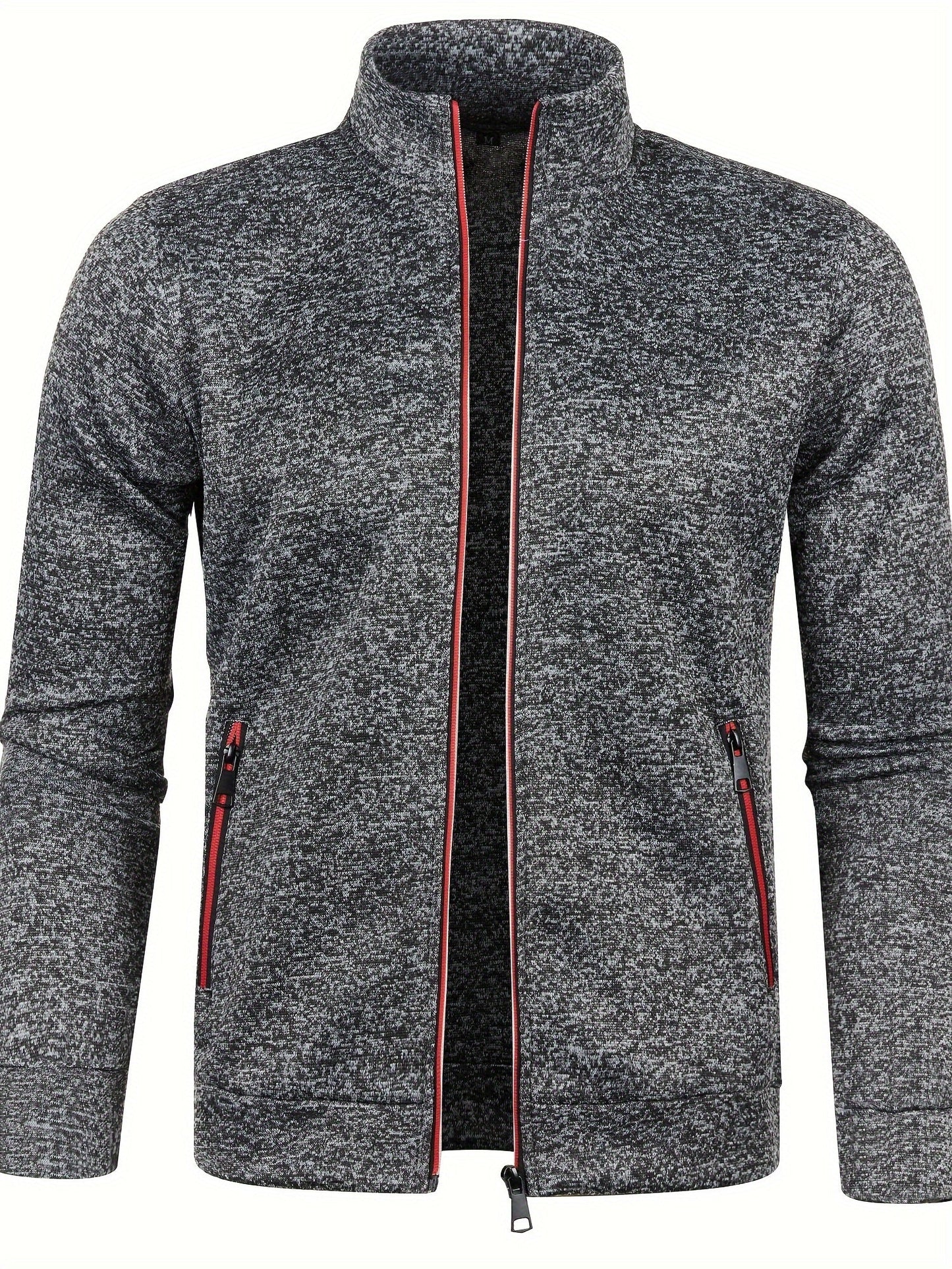 Heren Vest met Rits Donkergrijs