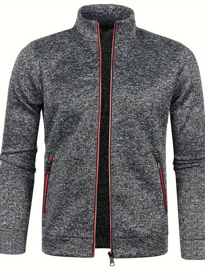 Heren Vest met Rits Donkergrijs