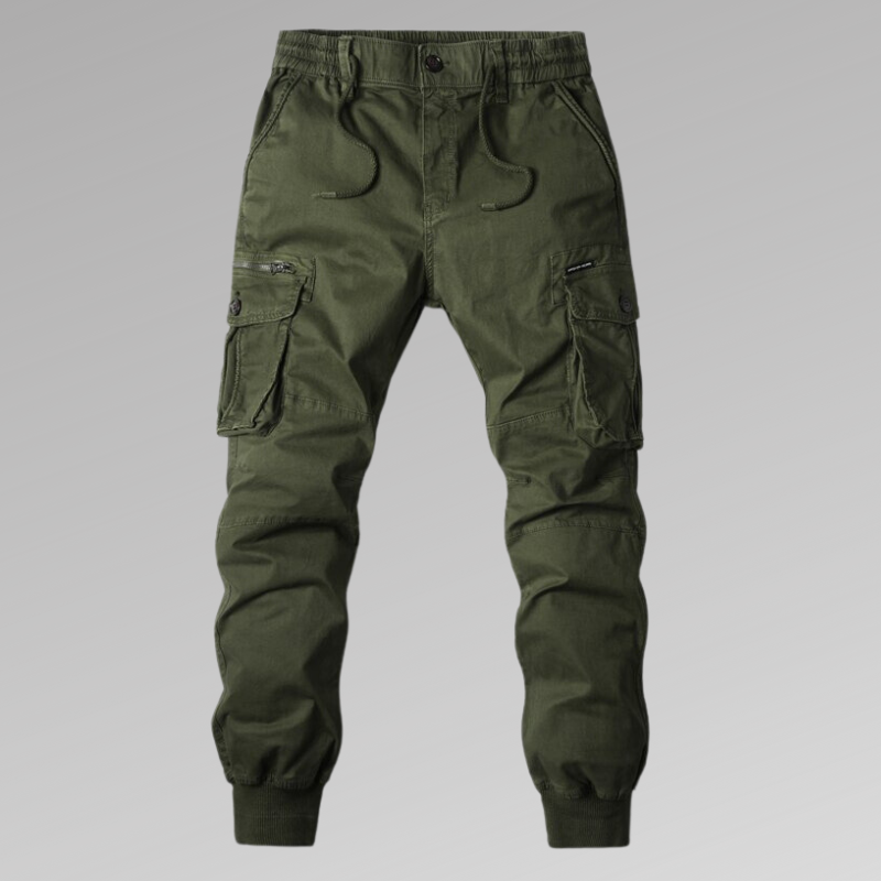 Heren Cargo Broek Slim Fit Joggers Groen