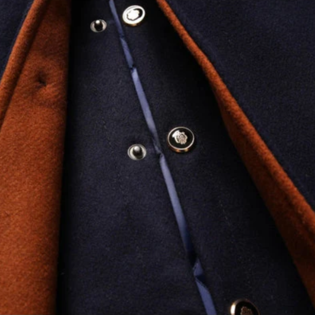 Heren Mantel Winterjas met Sjaal Kraag en Slanke Pasvorm