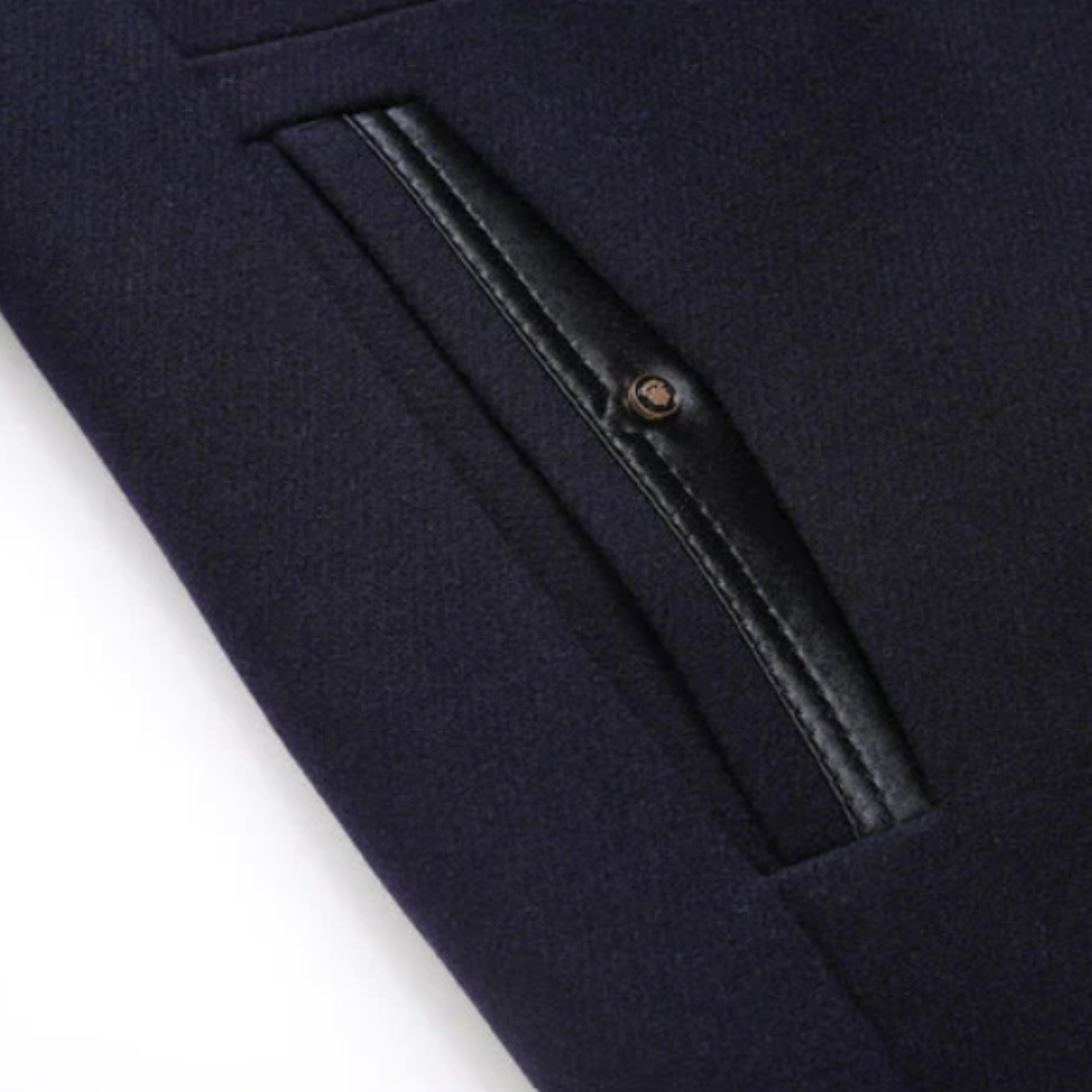 Heren Mantel Winterjas met Sjaal Kraag en Slanke Pasvorm