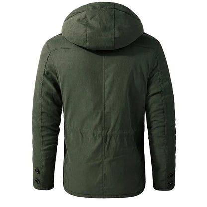 Heren Winterjas met Voering en Afneembare Capuchon