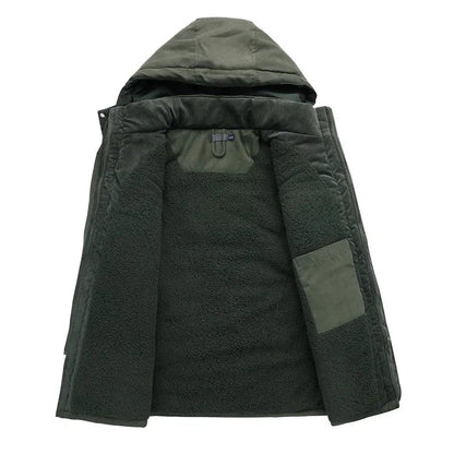 Heren Winterjas met Voering en Afneembare Capuchon