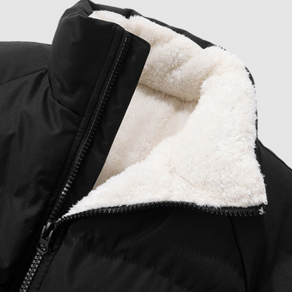 Heren Puffer Winterjas met Hoge Kraag Fleece